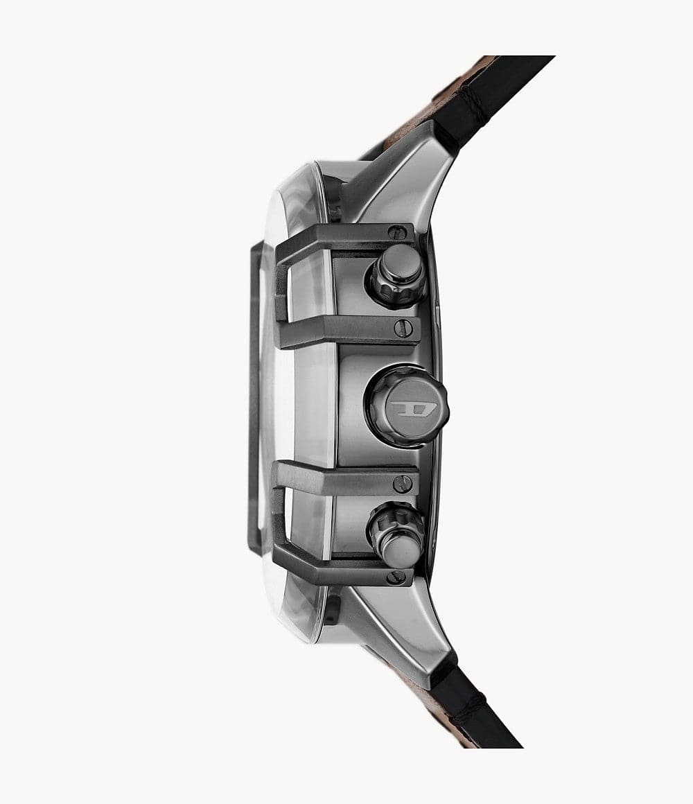 Diesel Griffed Chronograph Brown Leather Watch DZ4604i