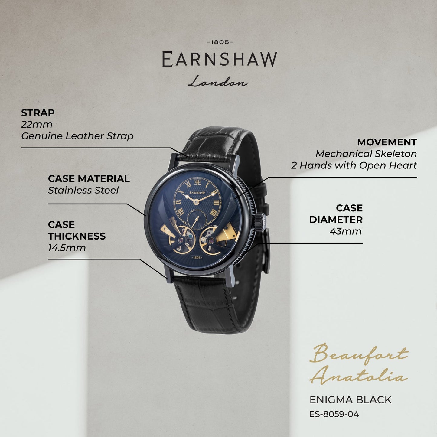 Beaufort Anatolia Mechanical Automatic Men's Watch - ES-8059-04