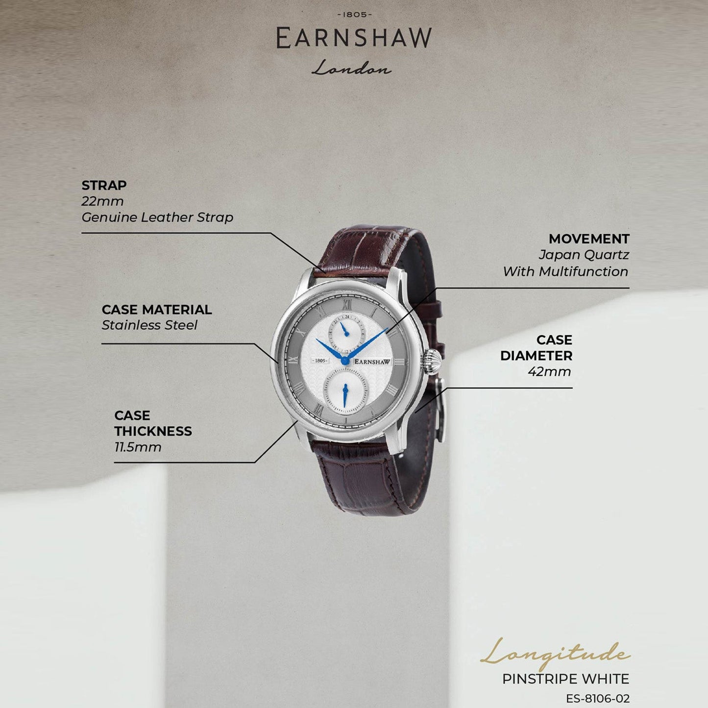 Longitude Multifunction Men's Watch - ES-8106-02