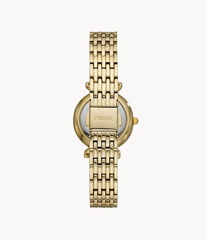 FOSSIL Carlie Mini Three-Hand Gold-Tone Stainless-Steel Watch ES4735I