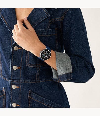 FOSSIL Gen 6 Wellness Edition Smartwatch Navy Silicone FTW4070