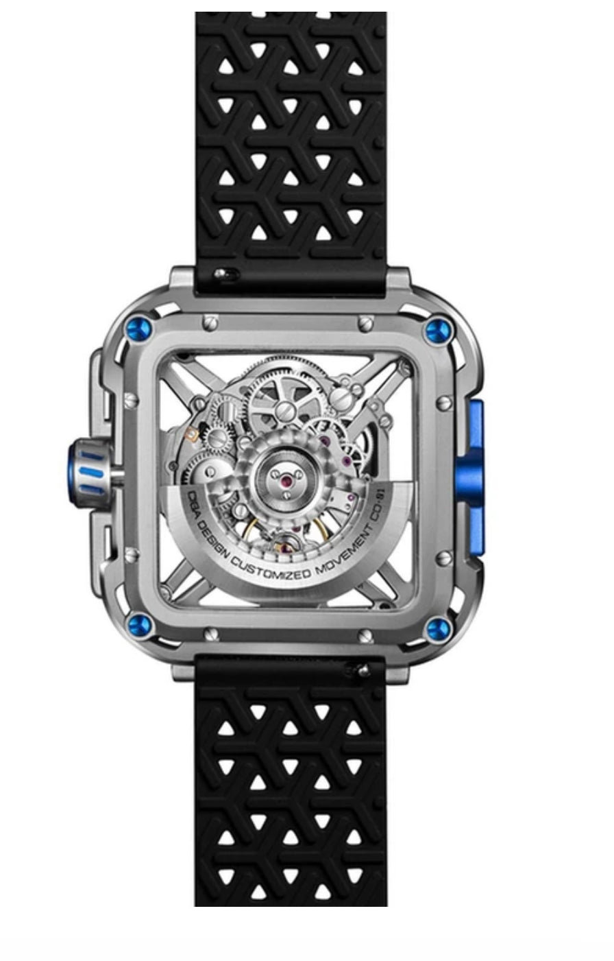 CIGA Design X Series Titanium Analog Silver Dial Men's Watch-X021-TIBU-W25BK