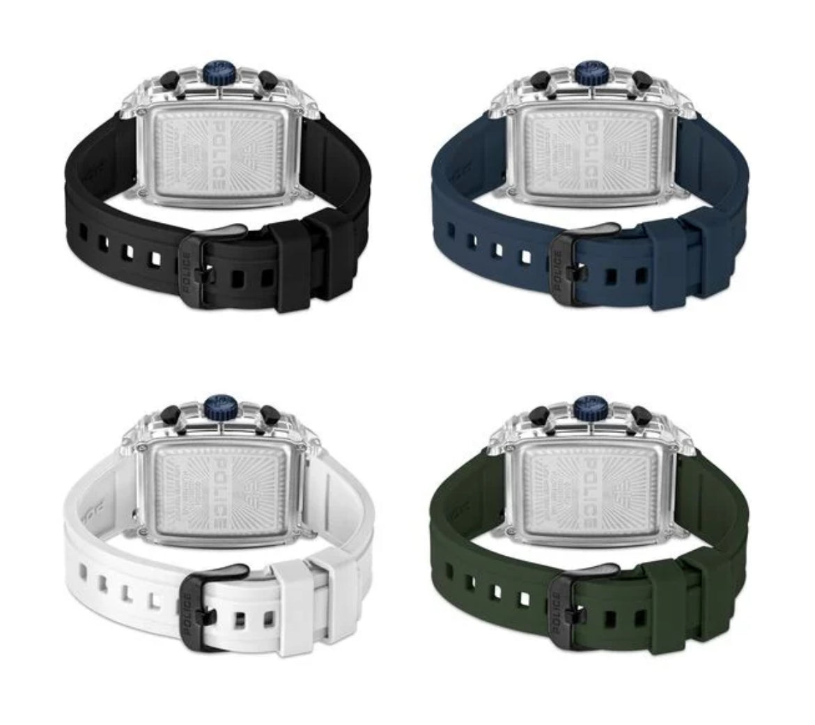 Police Men Multi-Color Analog Watch with 3 Interchangeable Straps-PLPEWGO0052401S