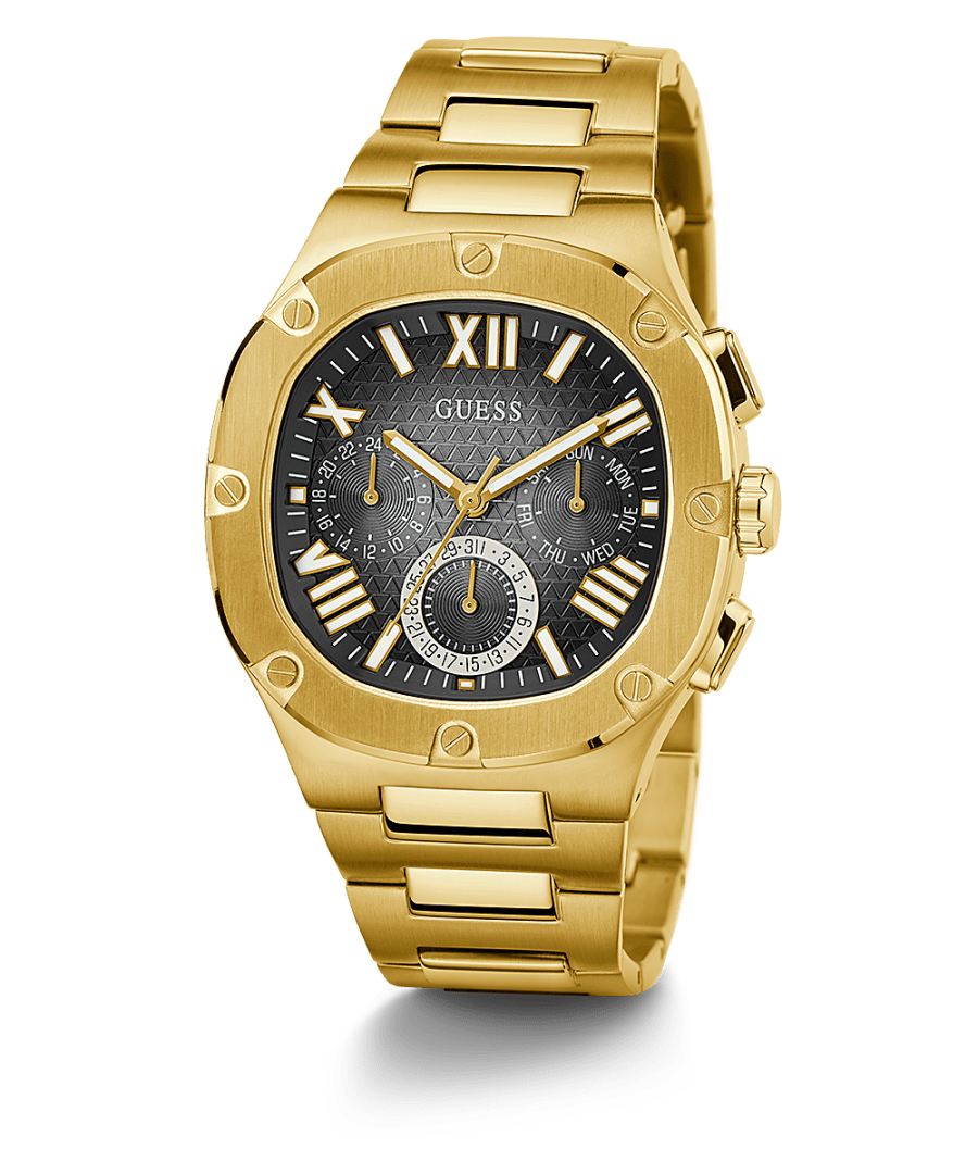 GOLD TONE CASE GOLD TONE STAINLESS STEEL WATCH