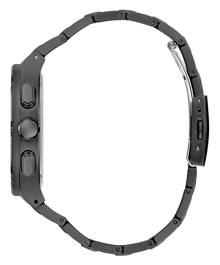 BLACK CASE BLACK STAINLESS STEEL WATCH