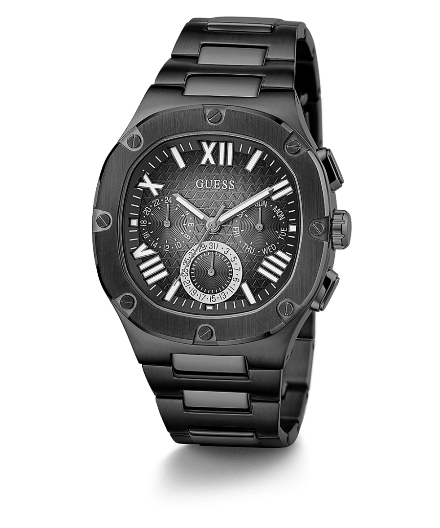 BLACK CASE BLACK STAINLESS STEEL WATCH
