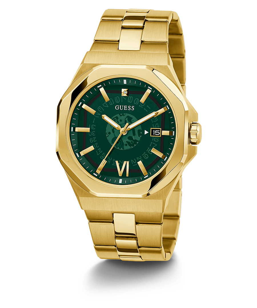GOLD TONE CASE GOLD TONE STAINLESS STEEL WATCH