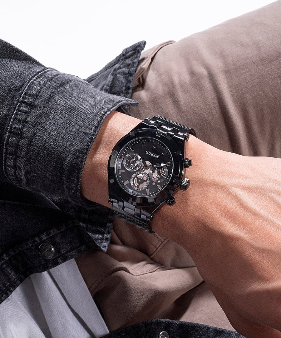 BLACK CASE BLACK MESH WATCH