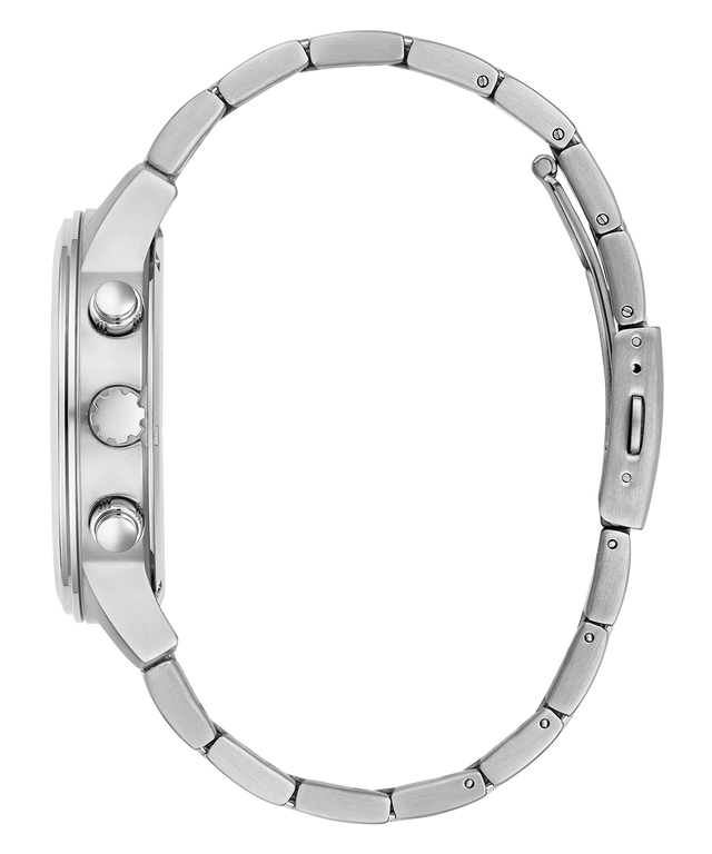GUESS Mens Silver Tone Multi-function Watch