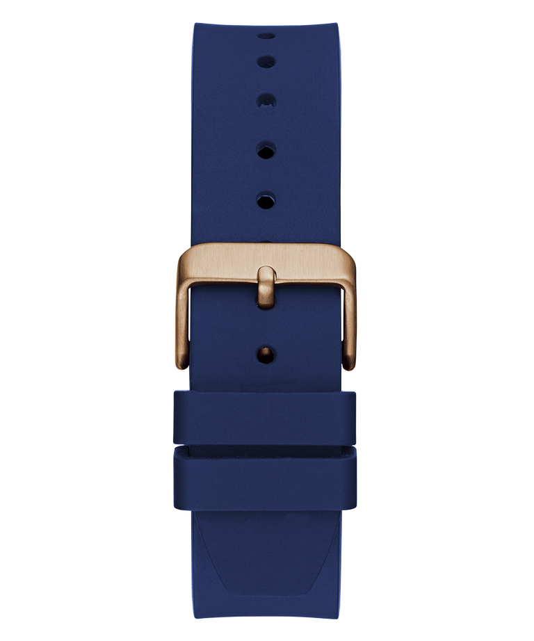 GUESS Mens Blue Rose Gold Tone Analog Watch-GW0663G3