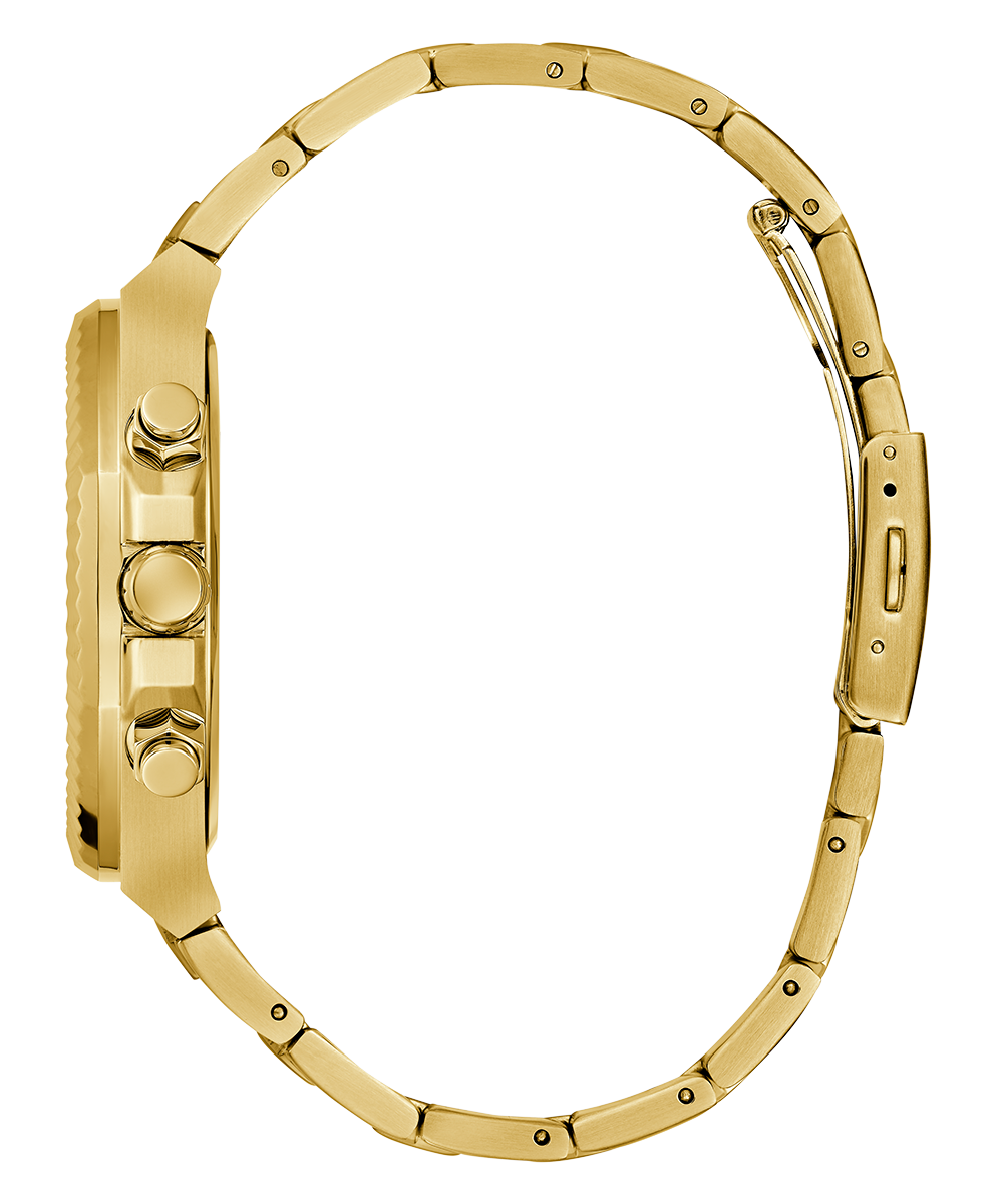 GUESS Equity Mens Gold Tone Multi-function Watch