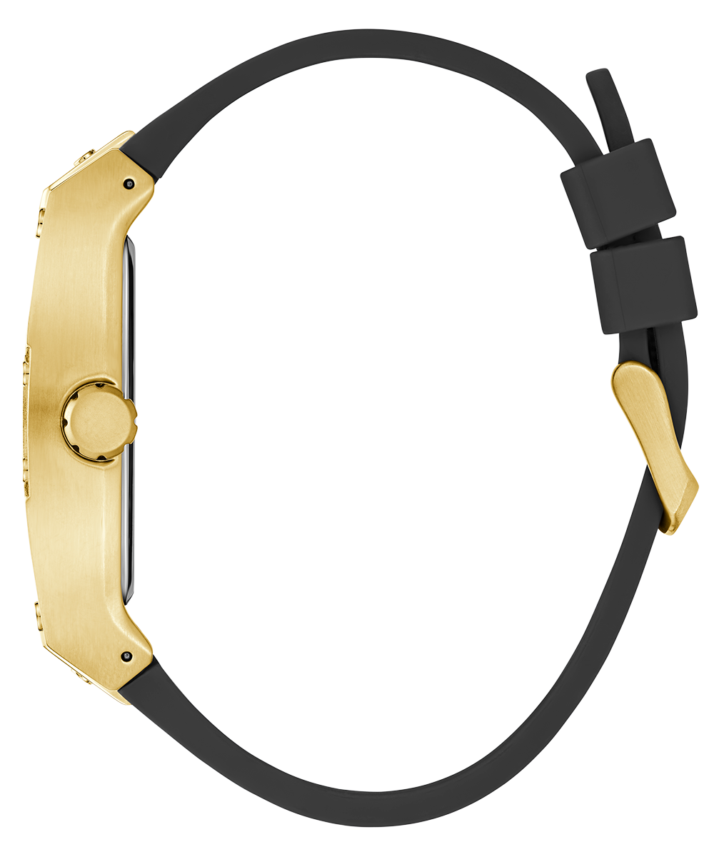 Guess Mens Black Gold Tone Multi-function Watch