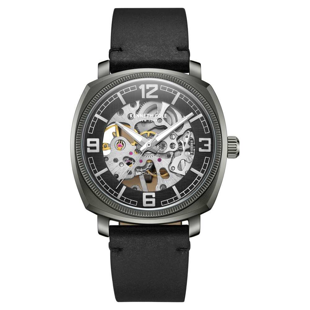 Kenneth Cole Black Dial Analog Mechanical Hand Wound Watch for Men KCWGE0020703MN