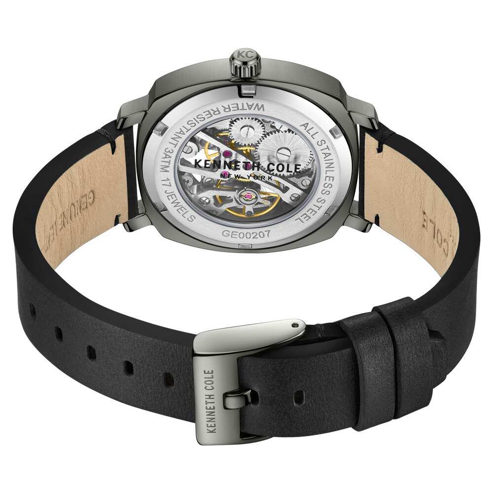 Kenneth Cole Black Dial Analog Mechanical Hand Wound Watch for Men KCWGE0020703MN