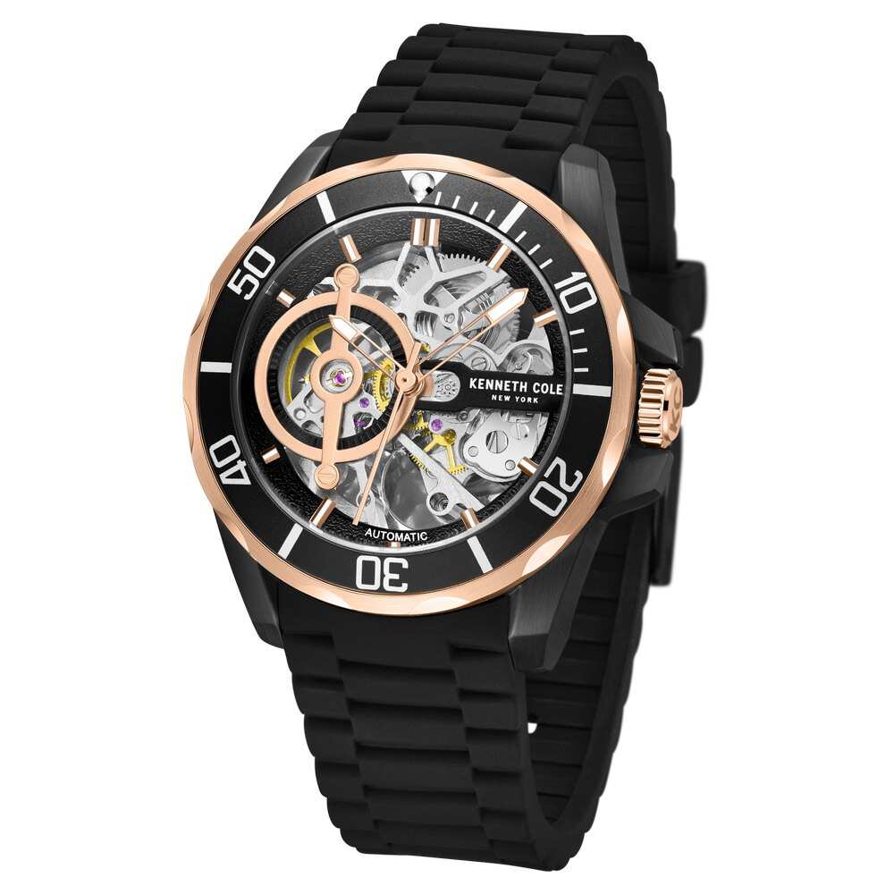 Kenneth Cole Black Dial Automatic Watch for Men KCWGR0012804MN