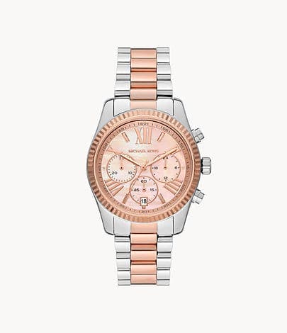 Michael Kors Lexington Chronograph Rose Gold-Tone Stainless Steel Watch MK7219