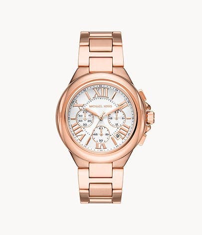 Michael Kors Camille Chronograph Rose Gold-Tone Stainless Steel Watch MK7271I