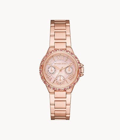 Michael Kors Mini-Camille Multifunction Rose Gold-Tone Stainless Steel Watch MK7273I