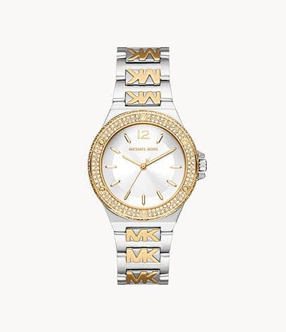 Michael Kors Lennox 37 Mm Multicolour Dial Stainless Steel Analog Watch For Women - Mk7338I