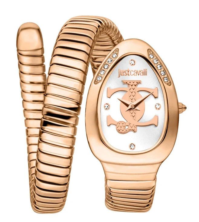 JUST CAVALLI JC1L227M0055 Serpente Logo Watch for Women