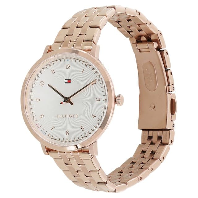 Silver Dial Rose Gold Stainless Steel Strap Watch Nbth1781760