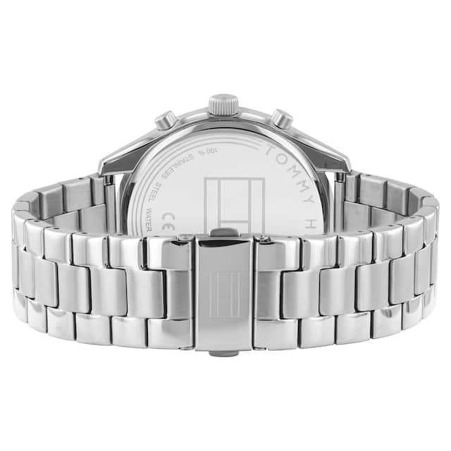 Tommy Hilfiger Mens 44 Mm Bennett Blue Dial Stainless Steel Watch - Ncth1791725
