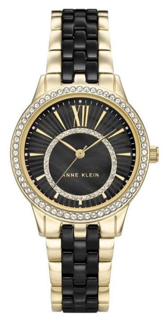 Anne klein Women Ceramic Round Blue Watch NCAK3672BKGB