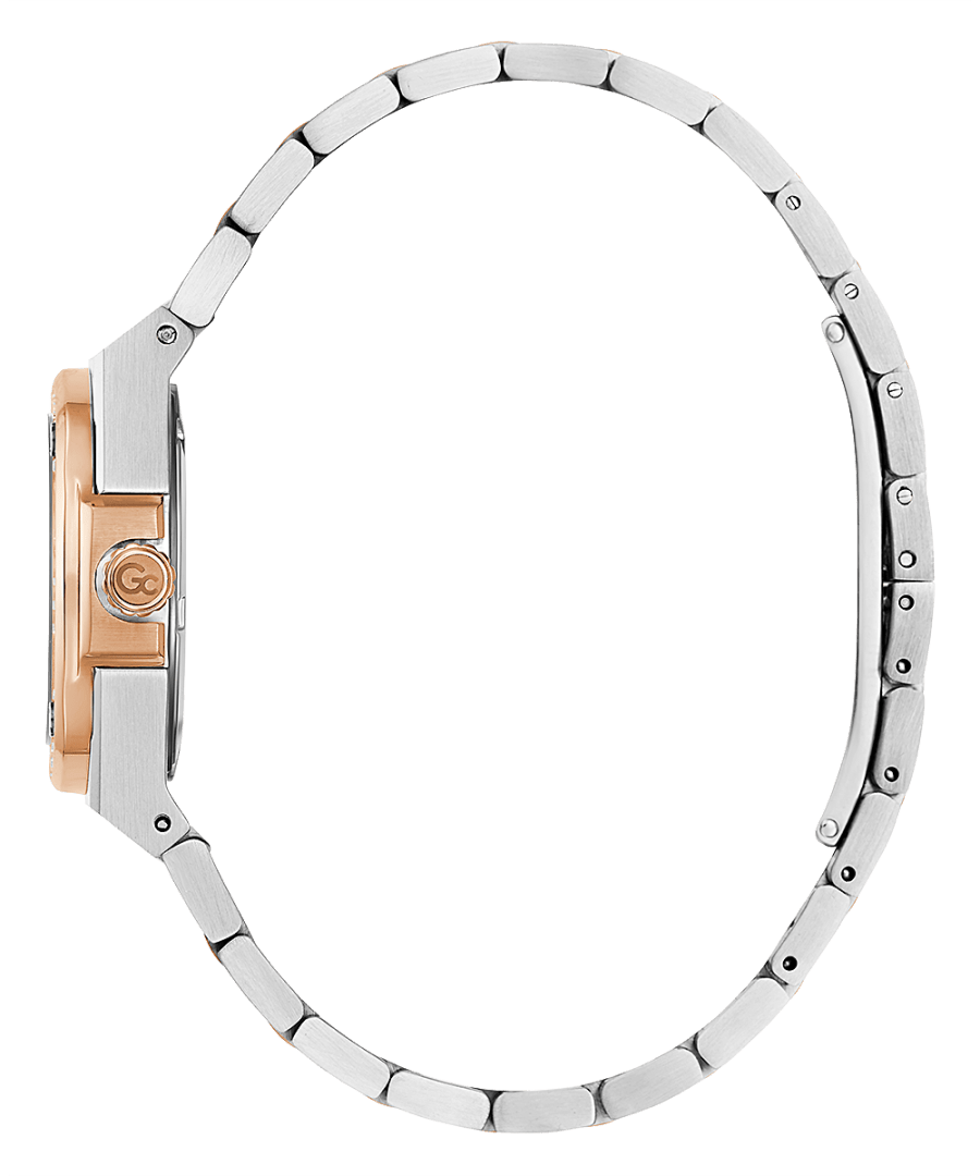 Gc Womens 30 Mm Coussin Shape Mini White Dial Stainless Steel Analog Watch - Z12003L1Mf