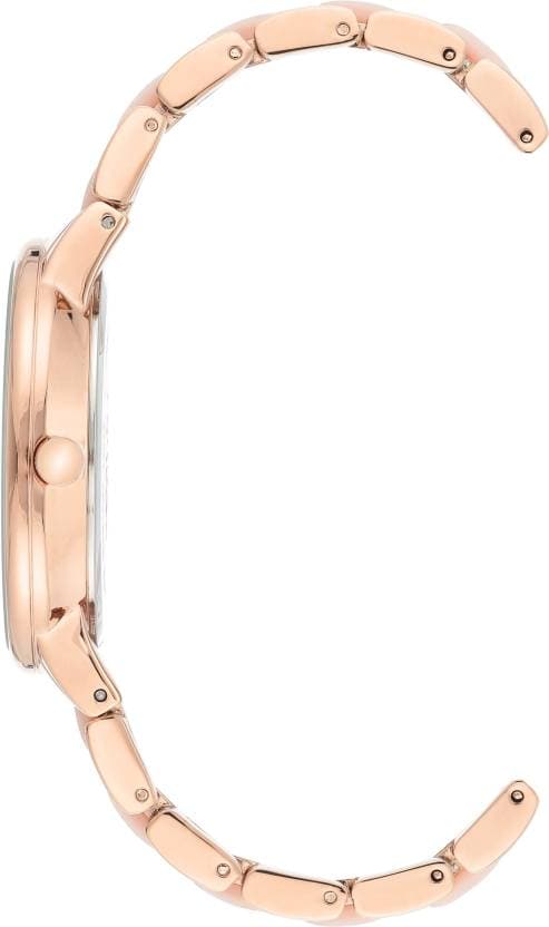 Anne Klein Green Dial Rose Gold Metal Strap Watch NDAK1412PKRG