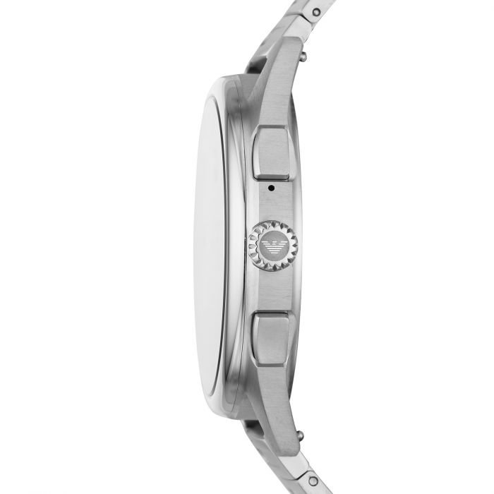 Emporio Armani Men Matteo Round Silver Smartwatches
