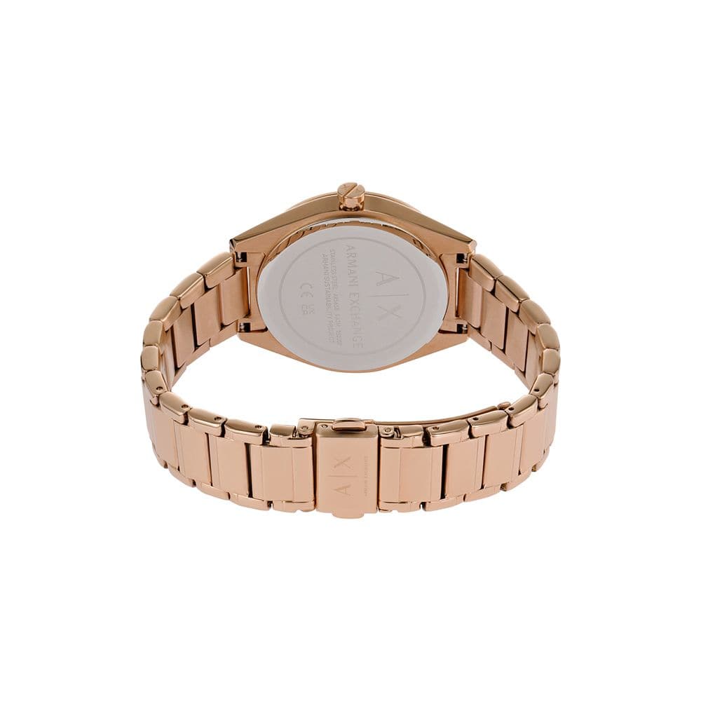 Armani Exchange Women Round Rose Gold Watches