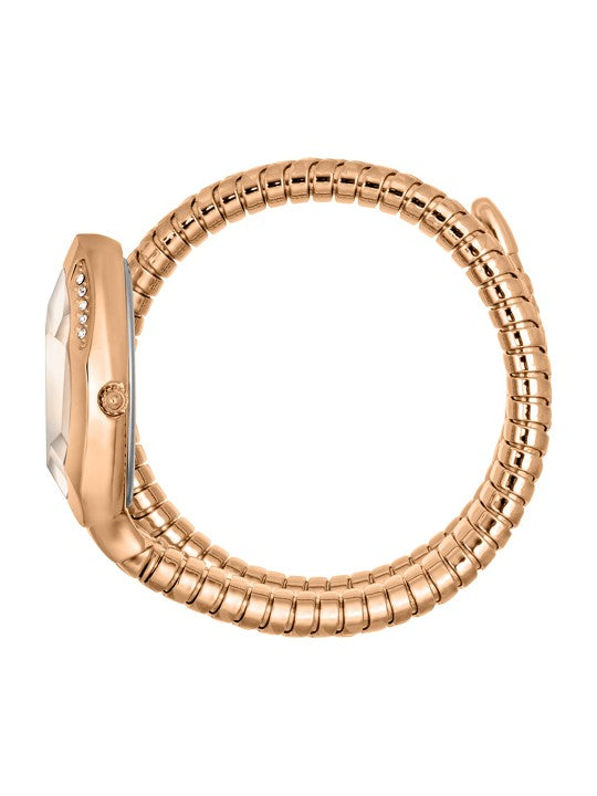 Women Rose Gold-Toned Just Glam Evo 8 Wrap Around Straps Watch JC1L225M0055