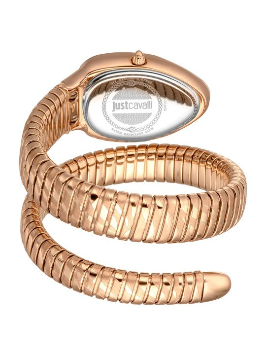 Women Rose Gold-Toned Just Glam Evo 8 Wrap Around Straps Watch JC1L225M0055