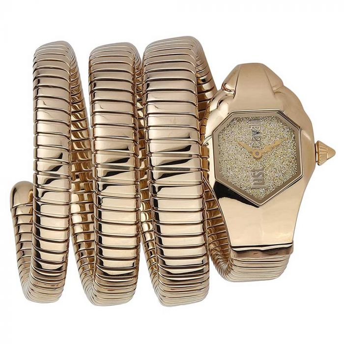 Just cavalli Women Snake Oval Gold Watches
