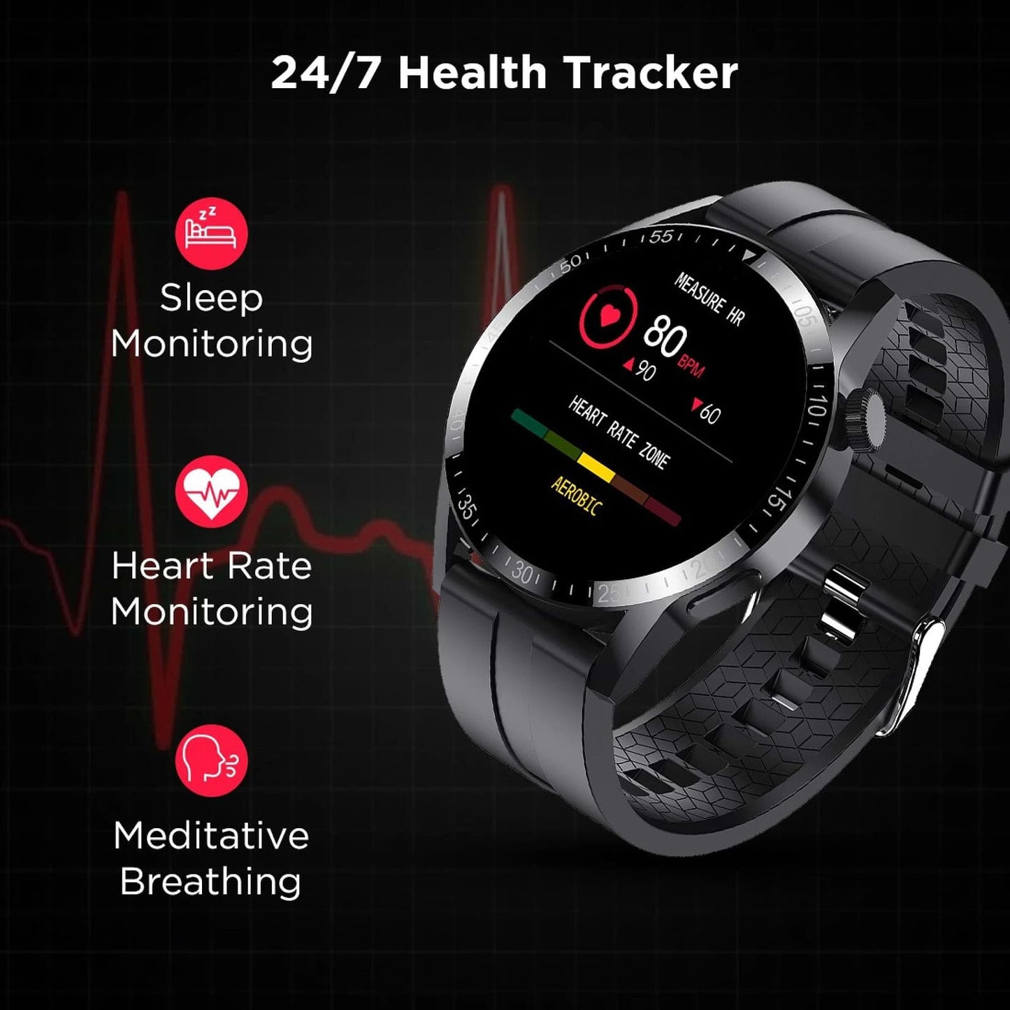 Fire-Boltt Talk Pro Smartwatch with Bluetooth Calling BSW038 BLACK