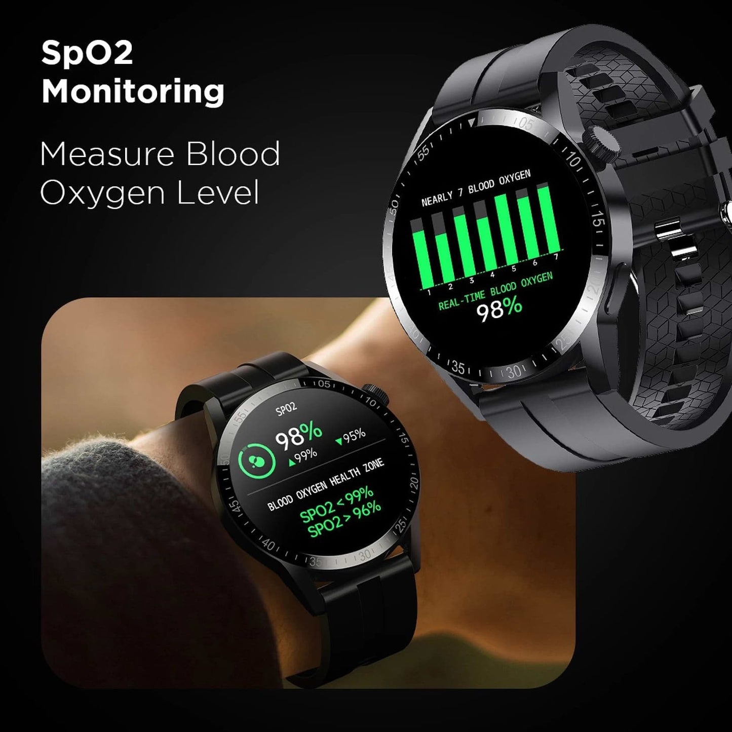 Fire-Boltt Talk Pro Smartwatch with Bluetooth Calling BSW038 BLACK