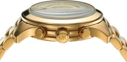 Michael Kors Runway 45 mm Gold Dial Stainless Steel Chronograph Watch for Men - MK9074I