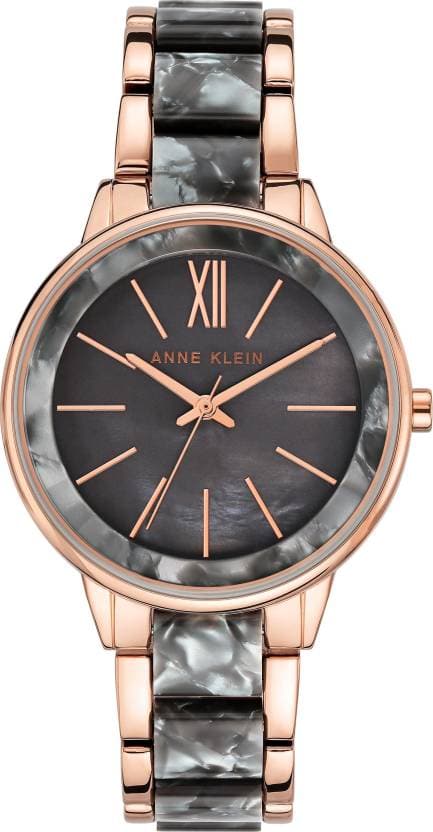 Anne Klein  Trend Grey Dial Two Toned PLASTIC Strap Watch NDAK1412GYRG