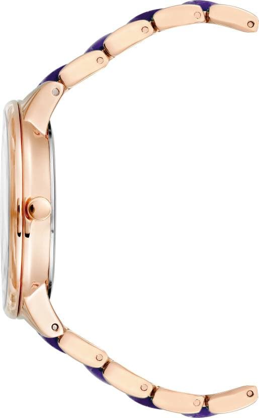 Anne Klein Green Dial Rose Gold Metal Strap Watch NDAK1412NVRG
