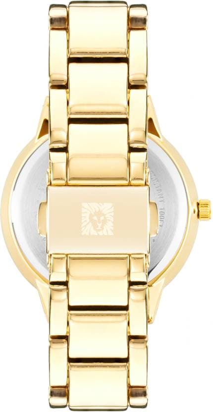 Anne Klein Green Dial Rose Gold Metal Strap Watch NDAK3750BMGB