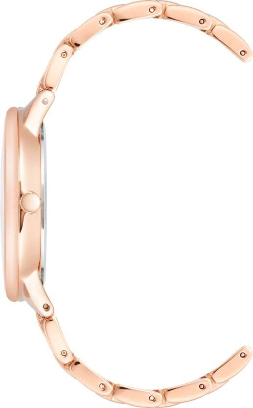 Anne Klein Green Dial Rose Gold Metal Strap Watch NDAK3750NMRG