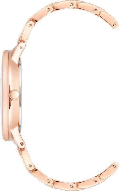 Anne Klein Green Dial Rose Gold Metal Strap Watch NDAK3750NMRG
