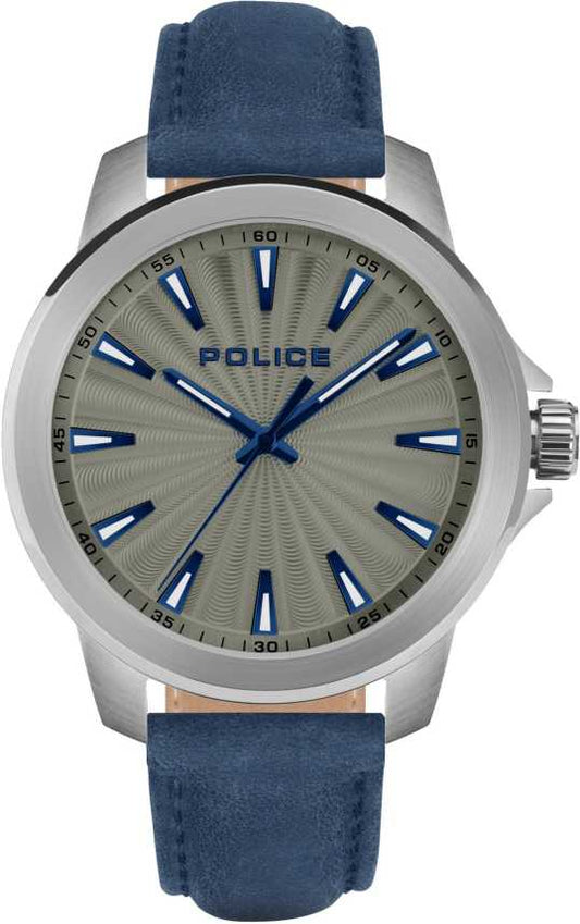 Police Grey Dial Blue Strap Analog Watch For Men Plpewja2207802