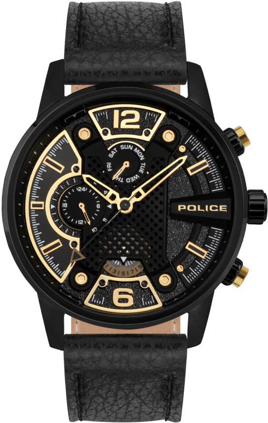 Police Watch Lanshu Black&Gold Plpewjf2203301