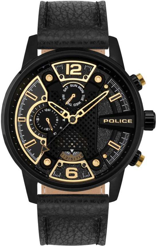 Police Watch Lanshu Black&Gold Plpewjf2203301