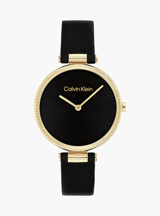 CALVIN KLEIN Gleam Women Analog Watch with Leather Strap - 25100017
