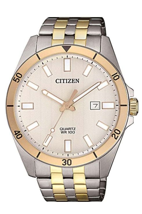 Citizen Quartz Beige Dial Men'S Watch Bi5056-58A