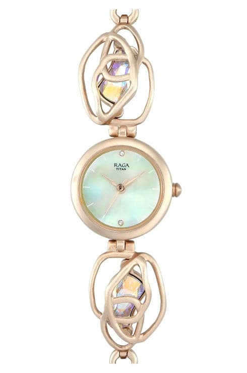 Titan Tangle By Raga Mother Of Pearl Dial Women'S Watch 95099Wm01