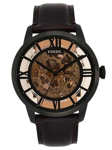 Fossil Townsman Automatic Dark Brown Leather Watch