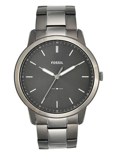 Fossil Minimalist Three-Hand Smoke Stainless Steel Watch